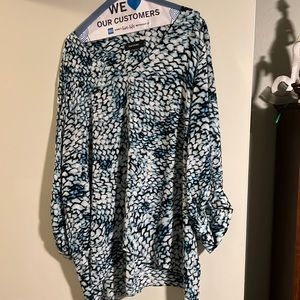 Karen Kane Tunic blue blouse 3X Karen Kane